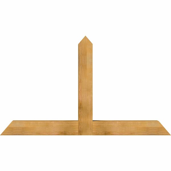 Ekena Millwork Portland Rough Sawn Timber Gable Bracket, Western Red Cedar, 72"W x 42"H x 6"D x 6"F, 14/12 Pitch GBW072X42X0606POR00RWR - main